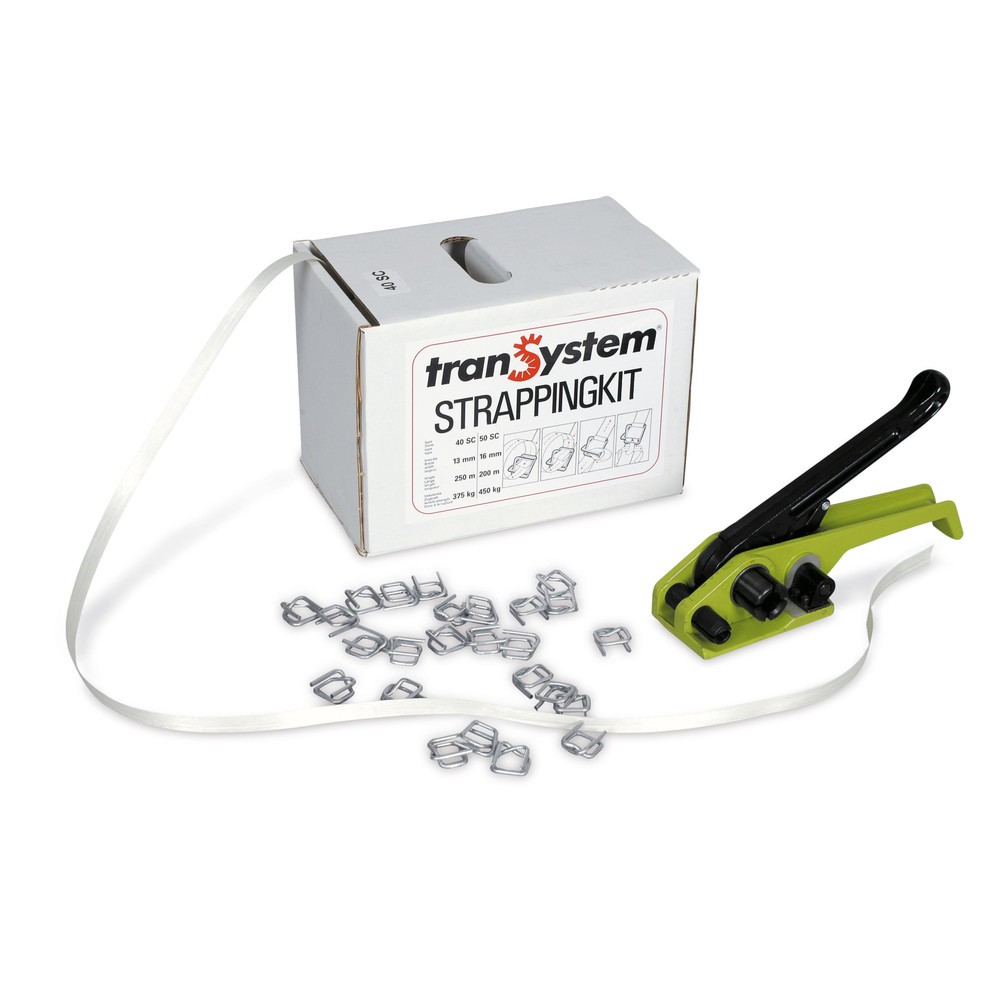 Produktabbildung: Umreifungsset Einsteiger für PET-Kraftband, für Bandbreite 16 mm