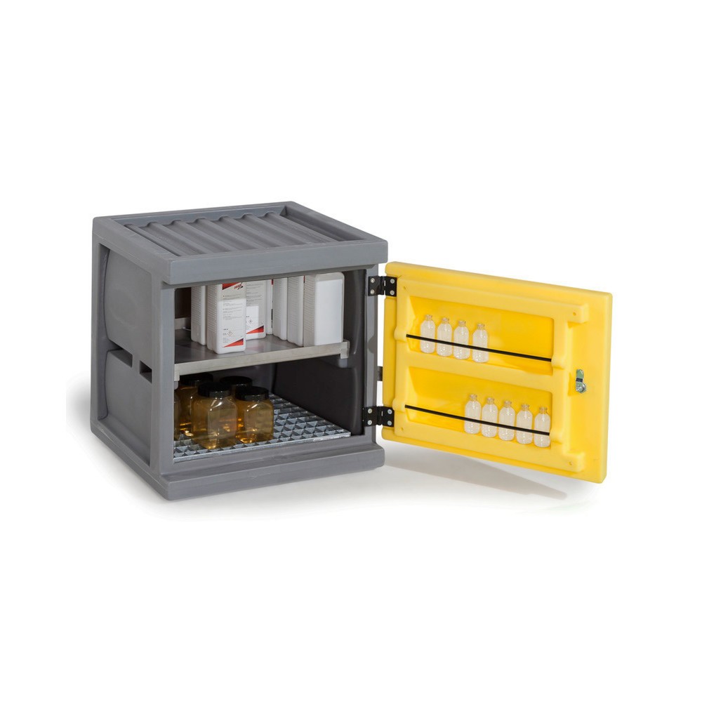 Produktabbildung: Umweltschrank PolyStore Mini, HxBxT 600 x 610 x 640 mm, 1 Einschubwanne, 1 Gitterrost verzinkt