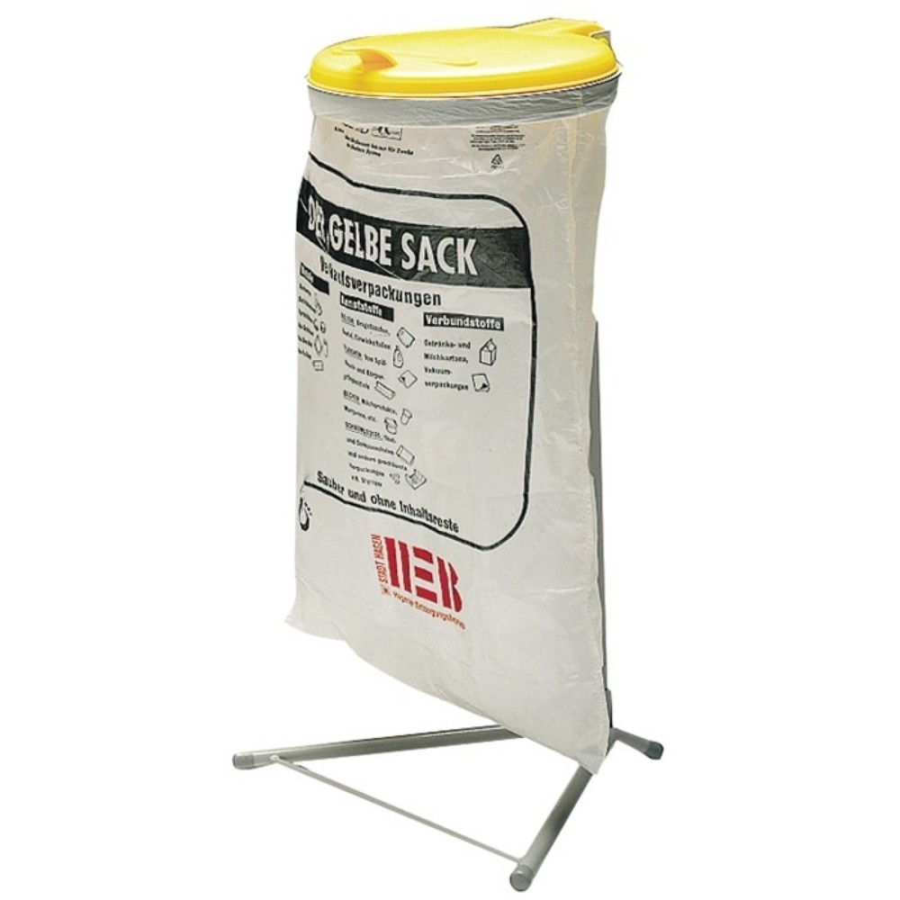 Produktabbildung: VAR®  Abfallsammler, 120 l Deckel gelb (KS), H980xB500xT530mm, mit Standfuss