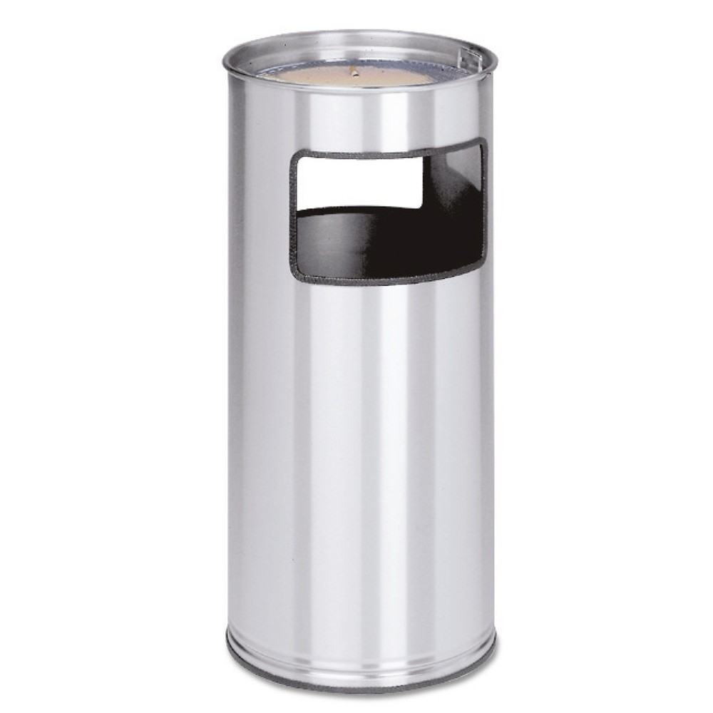 Produktabbildung: VAR® Ascher-Abfall-Kombination, Edelstahl, Standmodell, 37,3 Liter