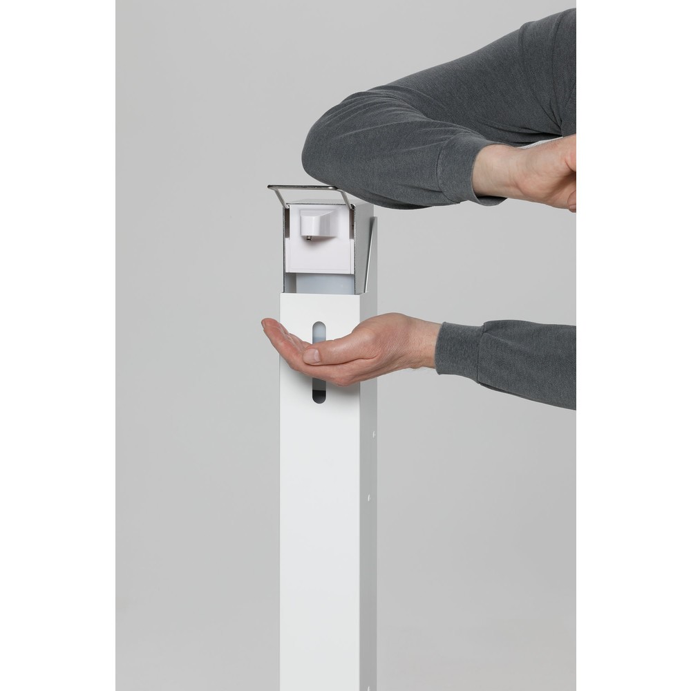 Produktabbildung Nr. 3: VAR® Handdesinfektionsspender HDS 105, Bodenmontage, mit Spender, weiss