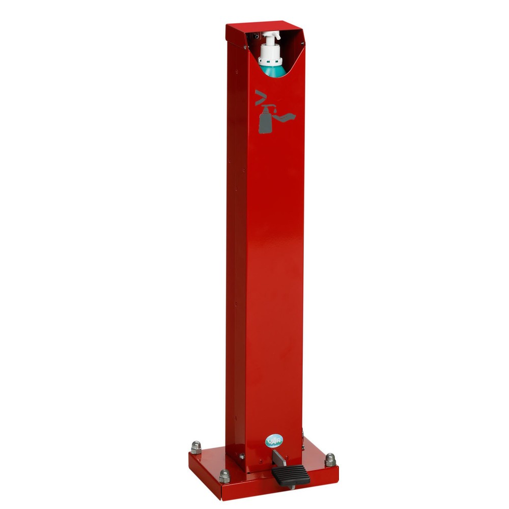 Produktabbildung Nr. 1: VAR ® Handdesinfektionsspender HDS 85, Bodenmontage, mit Spender u. Fusspedal, rot