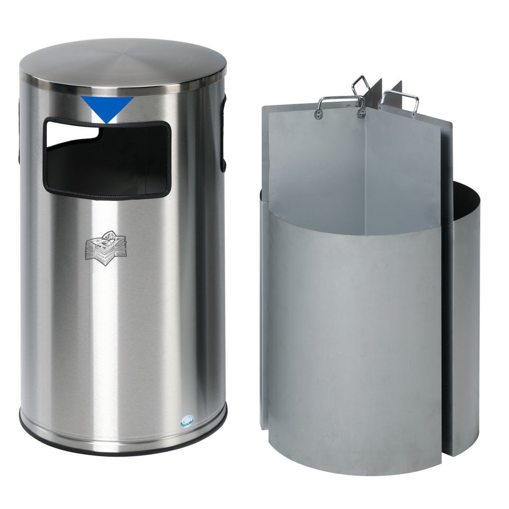 Produktabbildung Nr. 2: VAR ® Wertstoffsammelstation WSS 60, 3 Behälter à 20 Liter, Edelstahl
