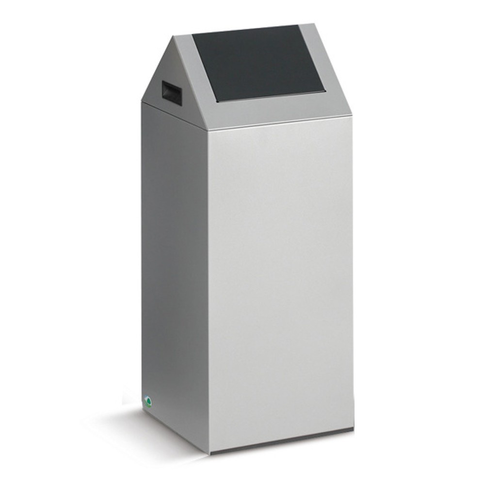 Produktabbildung: VAR® Wertstoffsammler, 60 Liter, selbstlöschend, Korpus lichtgrau, Deckel eckig/anthrazit