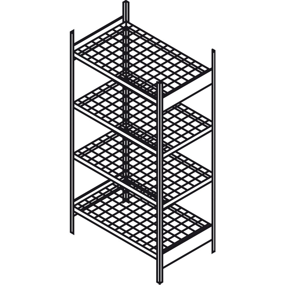 Illustration du produit: Vario Rayonnage de base GRG4, 2 cadres de support prémontés