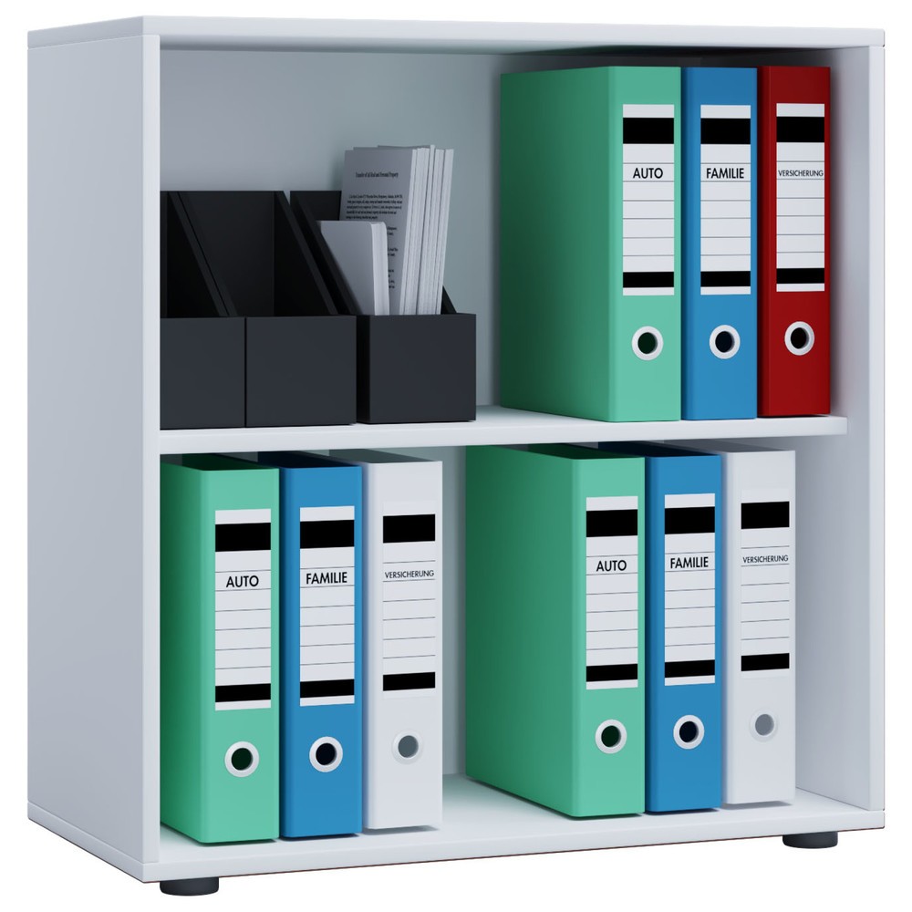 Produktabbildung Nr. 1: VCM Büroregal Lona, 2 Fächer, HxBxT 740 x 700 x 400 mm, weiss