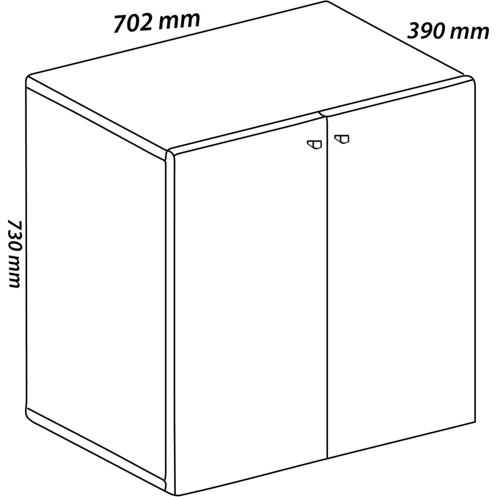 Produktabbildung Nr. 3: VCM Büroschrank Lona L mit Drehtüren, grau