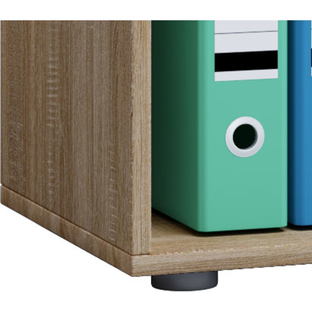 Produktabbildung Nr. 2: VCM Büroschrank Lona mit Schiebetüren, 2 Fächer, HxBxT 700 x 740 x 400 mm, Sonoma-Eiche