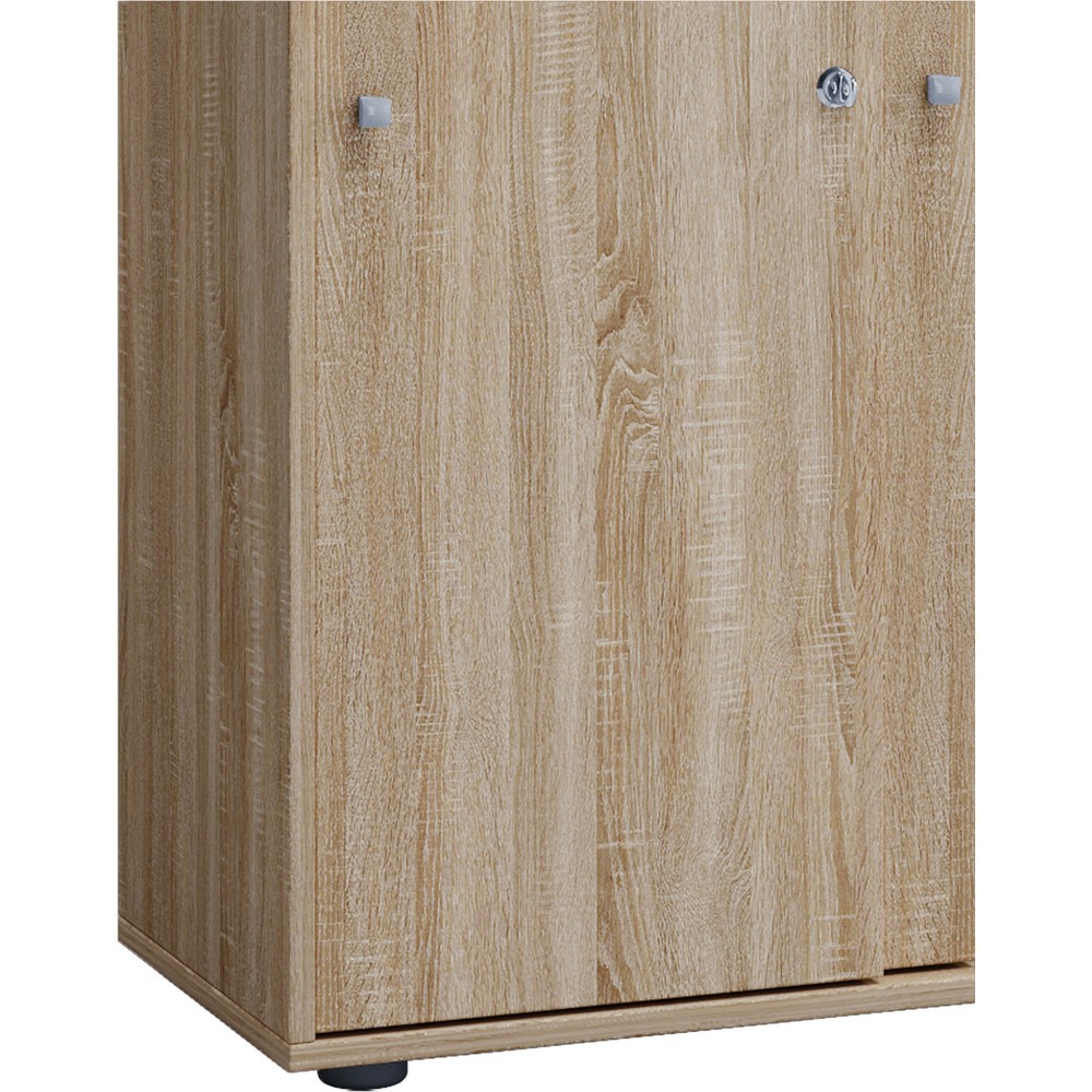Produktabbildung Nr. 2: VCM Büroschrank Lona mit Schiebetüren, 5 Fächer, HxBxT 1.780 x 700 x 400 mm, Sonoma-Eiche