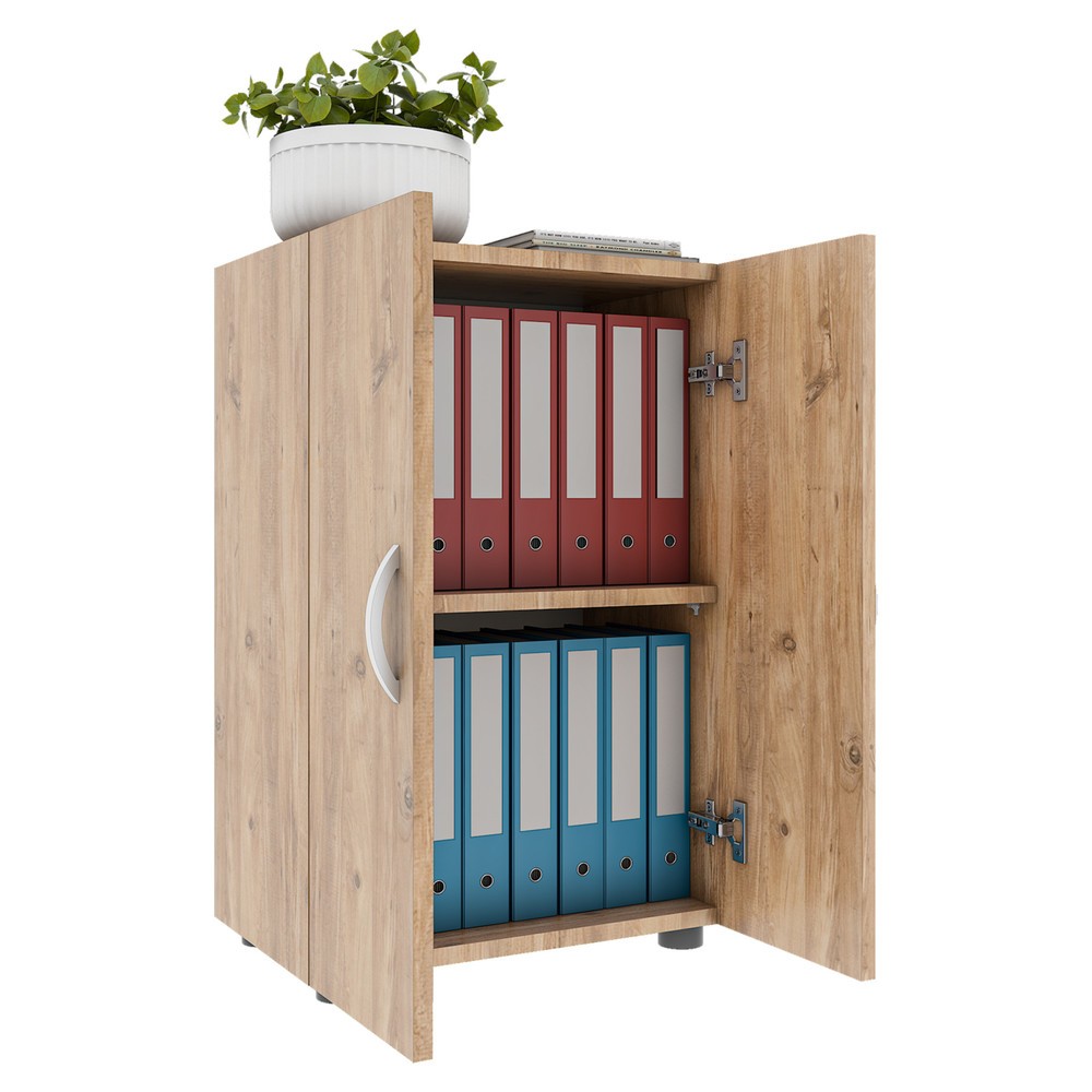Produktabbildung Nr. 1: VCM Büroschrank Ulas 2-fach, Honig-Eiche