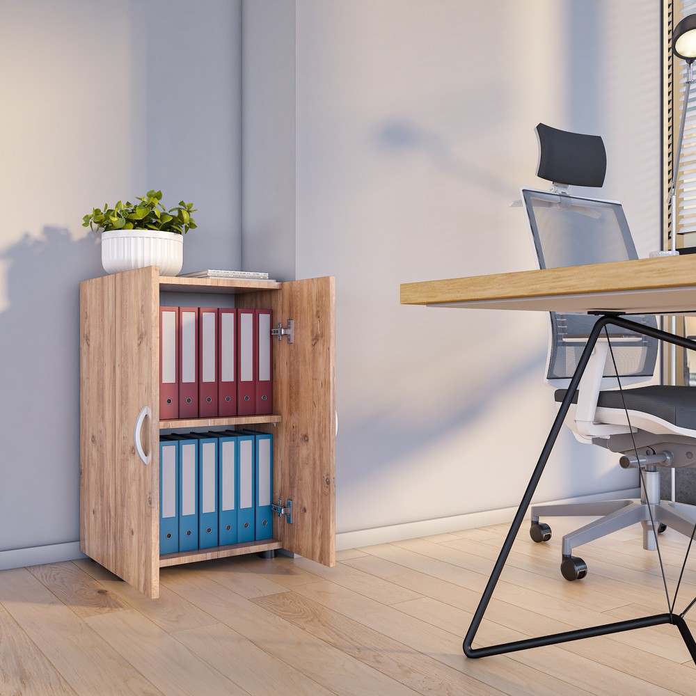 Produktabbildung Nr. 3: VCM Büroschrank Ulas 2-fach, Honig-Eiche
