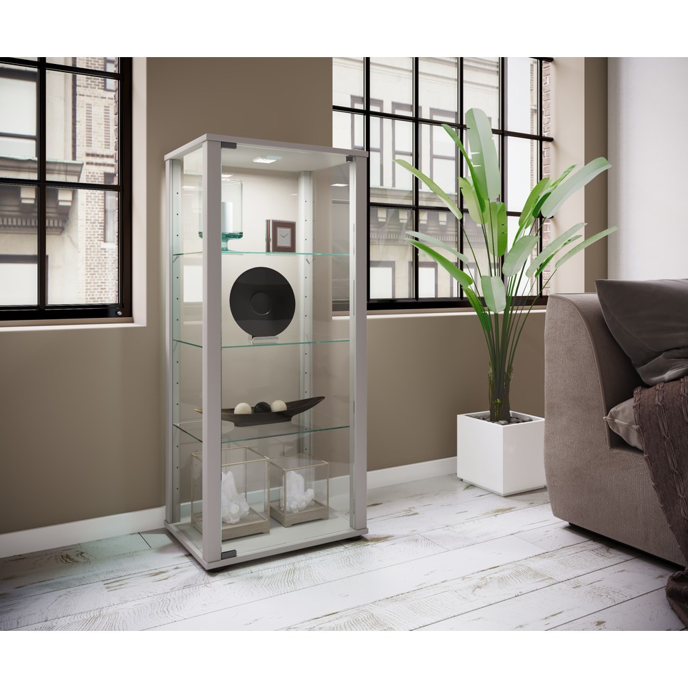 Produktabbildung Nr. 4: VCM Standvitrine Kavisa M, silber