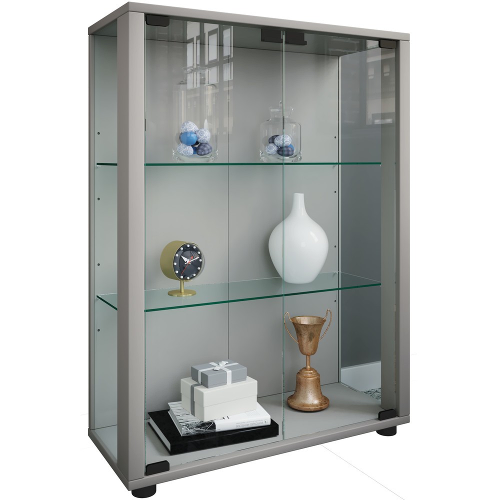 Produktabbildung Nr. 1: VCM Standvitrine Sintalo, silber