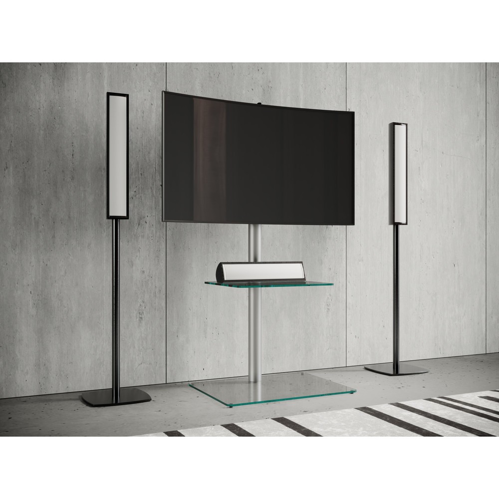 Produktabbildung Nr. 3: VCM TV-Standfuss Alani mit Zwischenboden, silber