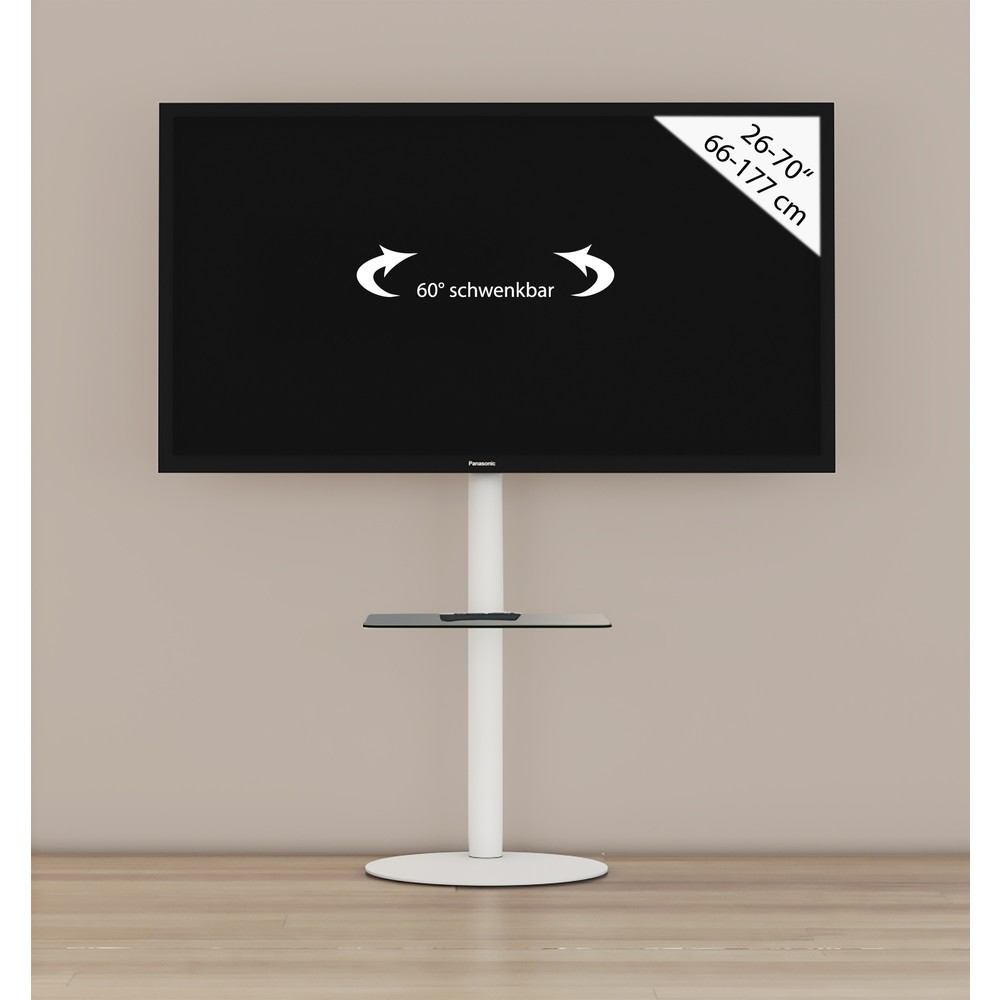 Produktabbildung Nr. 3: VCM TV-Standfuss Cirla mit Zwischenboden, weiss