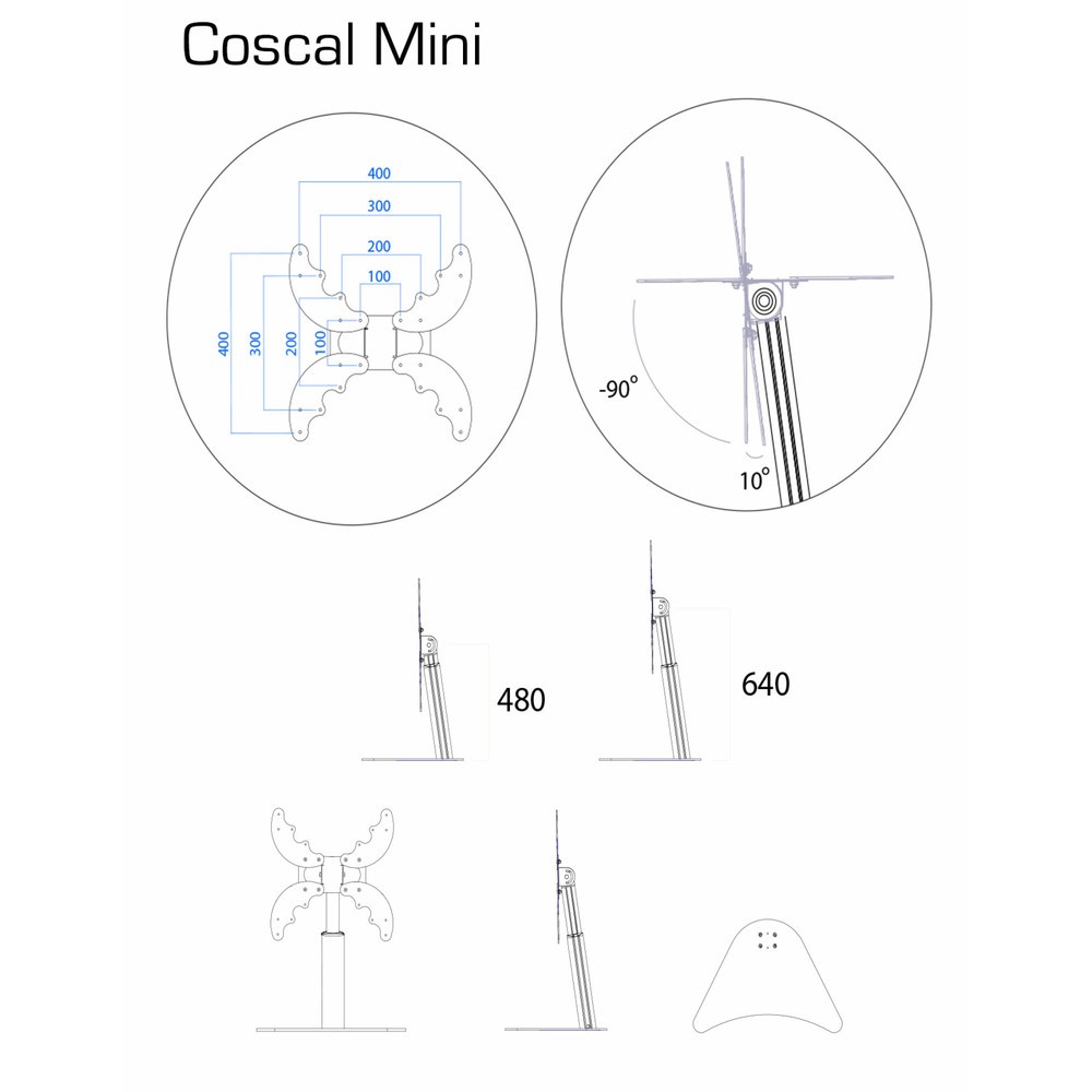 Produktabbildung Nr. 4: VCM TV-Standfuss Coscal Mini, silber