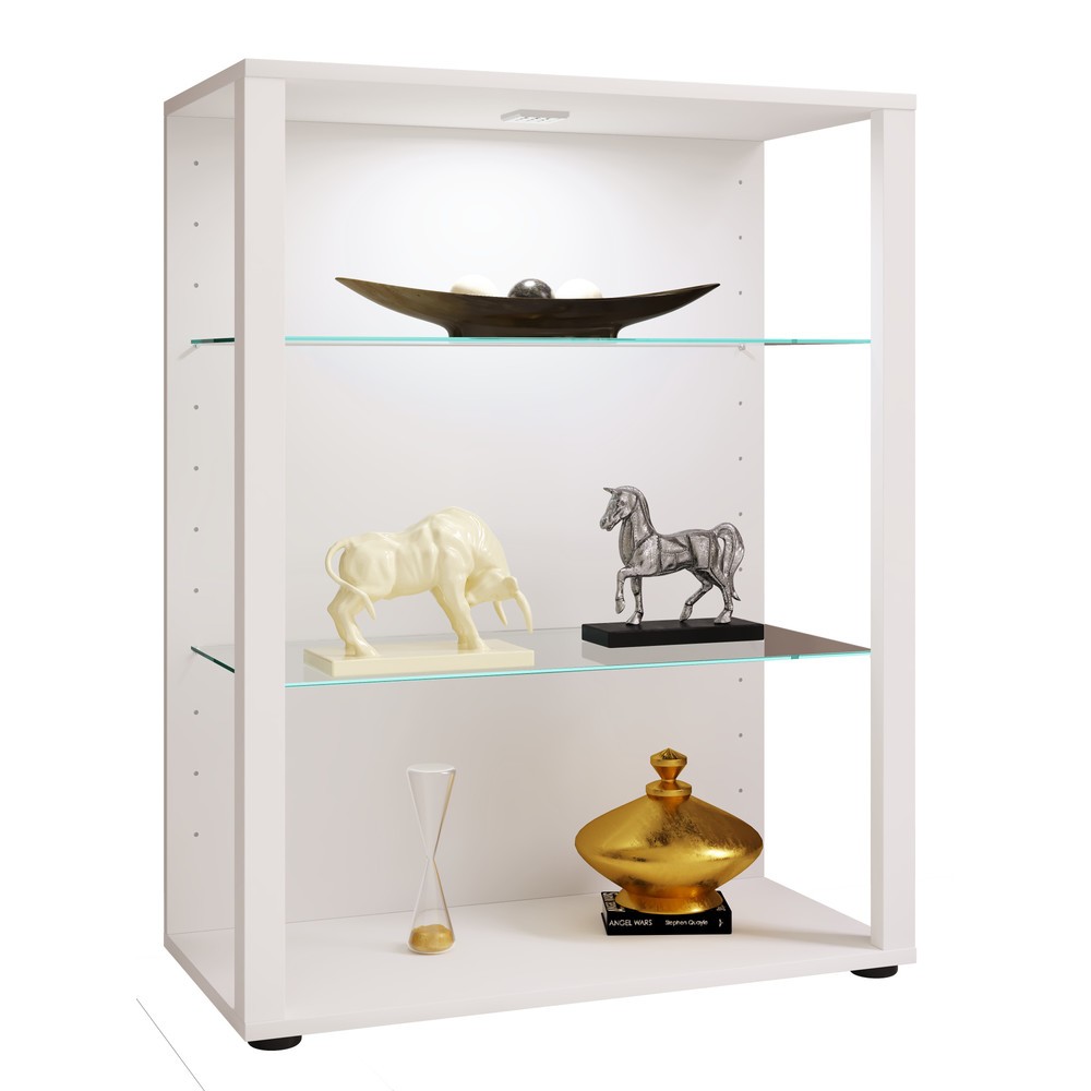 VCM Vitrine Glasol XL, weiss Produktabbildung: VCM Vitrine Glasol XL, weiss
