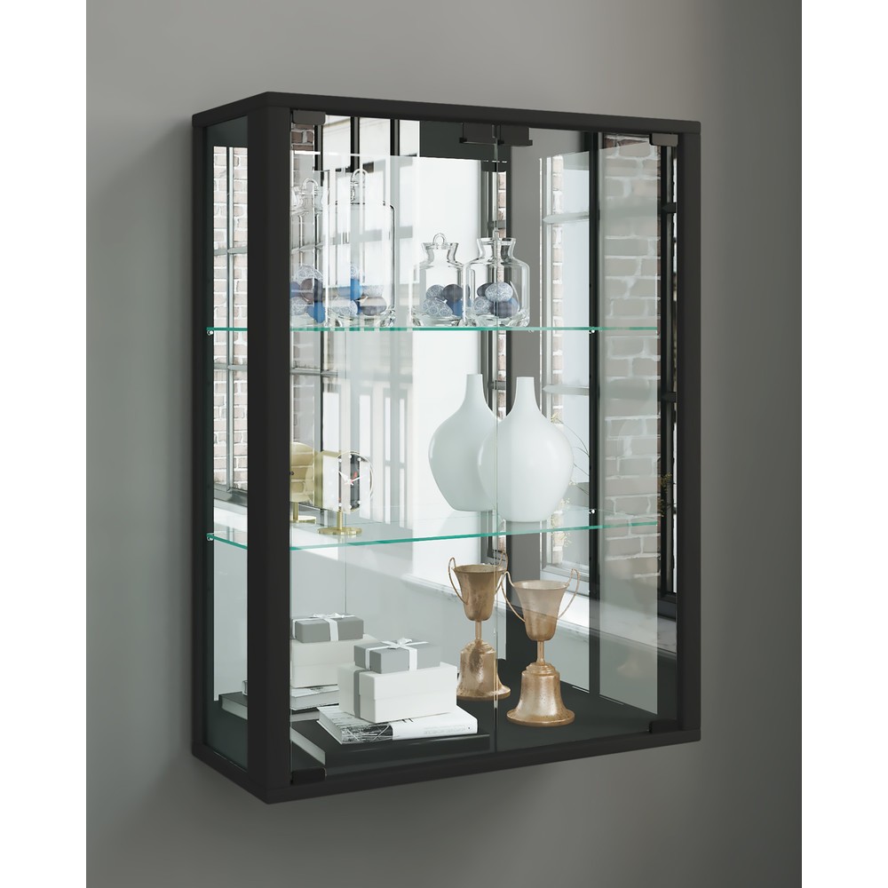 Produktabbildung Nr. 3: VCM Wandvitrine Udina mit Spiegel, schwarz