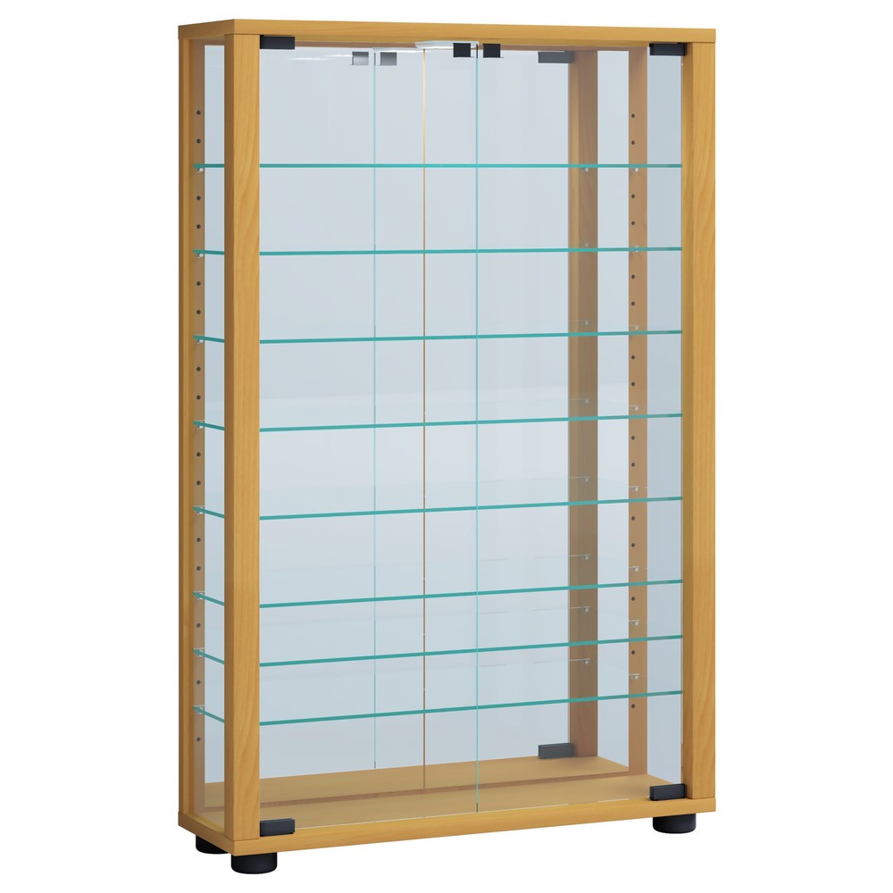 Produktabbildung: VCM Wandvitrine Vitrosa Mini mit Spiegel , Buche