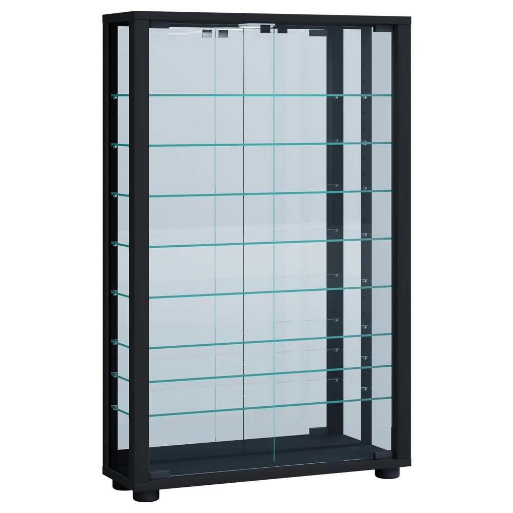 Produktabbildung: VCM Wandvitrine Vitrosa Mini mit Spiegel , schwarz