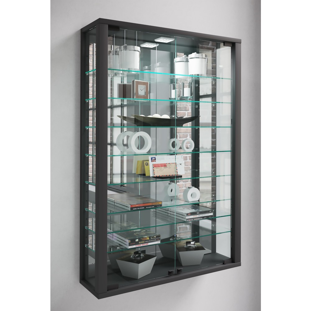 Produktabbildung Nr. 3: VCM Wandvitrine Vitrosa Mini mit Spiegel , schwarz