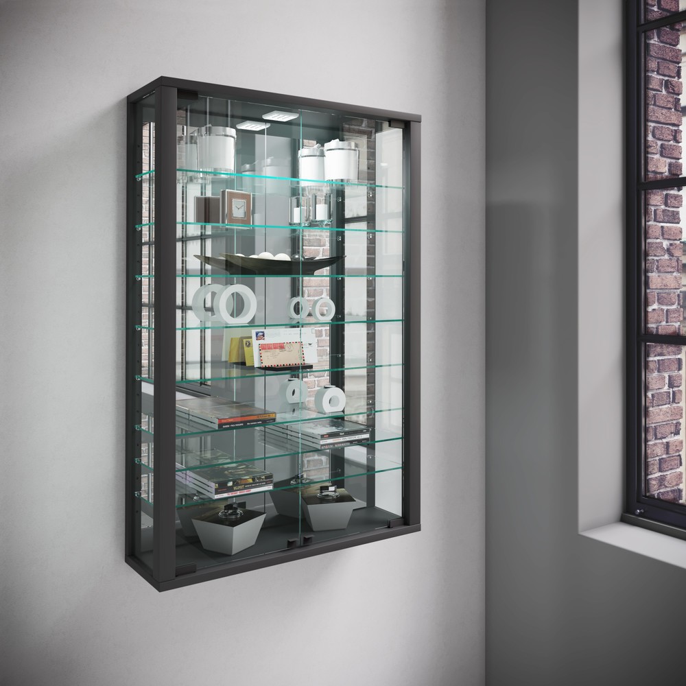 Produktabbildung Nr. 4: VCM Wandvitrine Vitrosa Mini mit Spiegel , schwarz