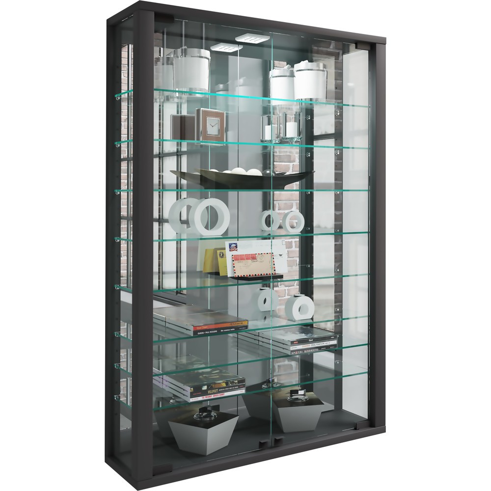 Produktabbildung Nr. 5: VCM Wandvitrine Vitrosa Mini mit Spiegel , schwarz