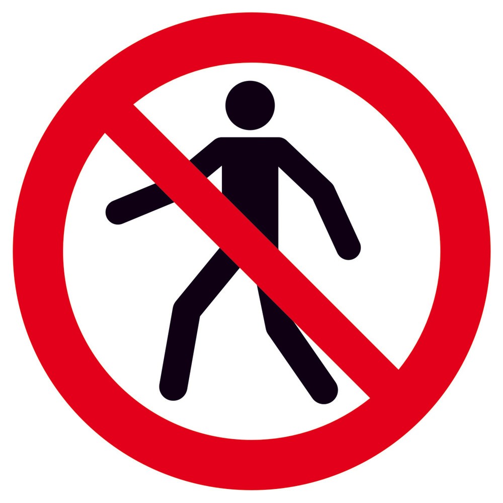 Produktabbildung: Für Fussgänger verboten, Ø 100 mm, Folie