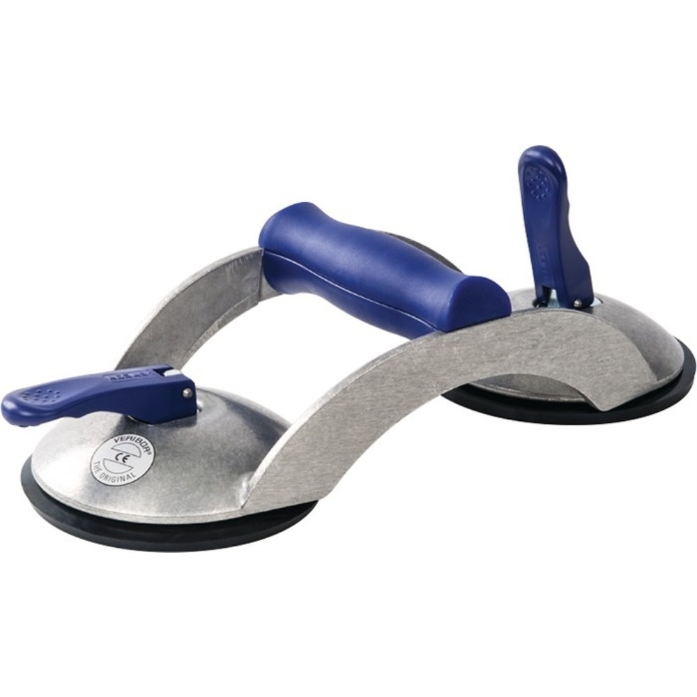 Produktabbildung: VERIBOR Saugheber blue line Trgf.70kg Kopf-Ø 120mm 2 Köpfe Alu