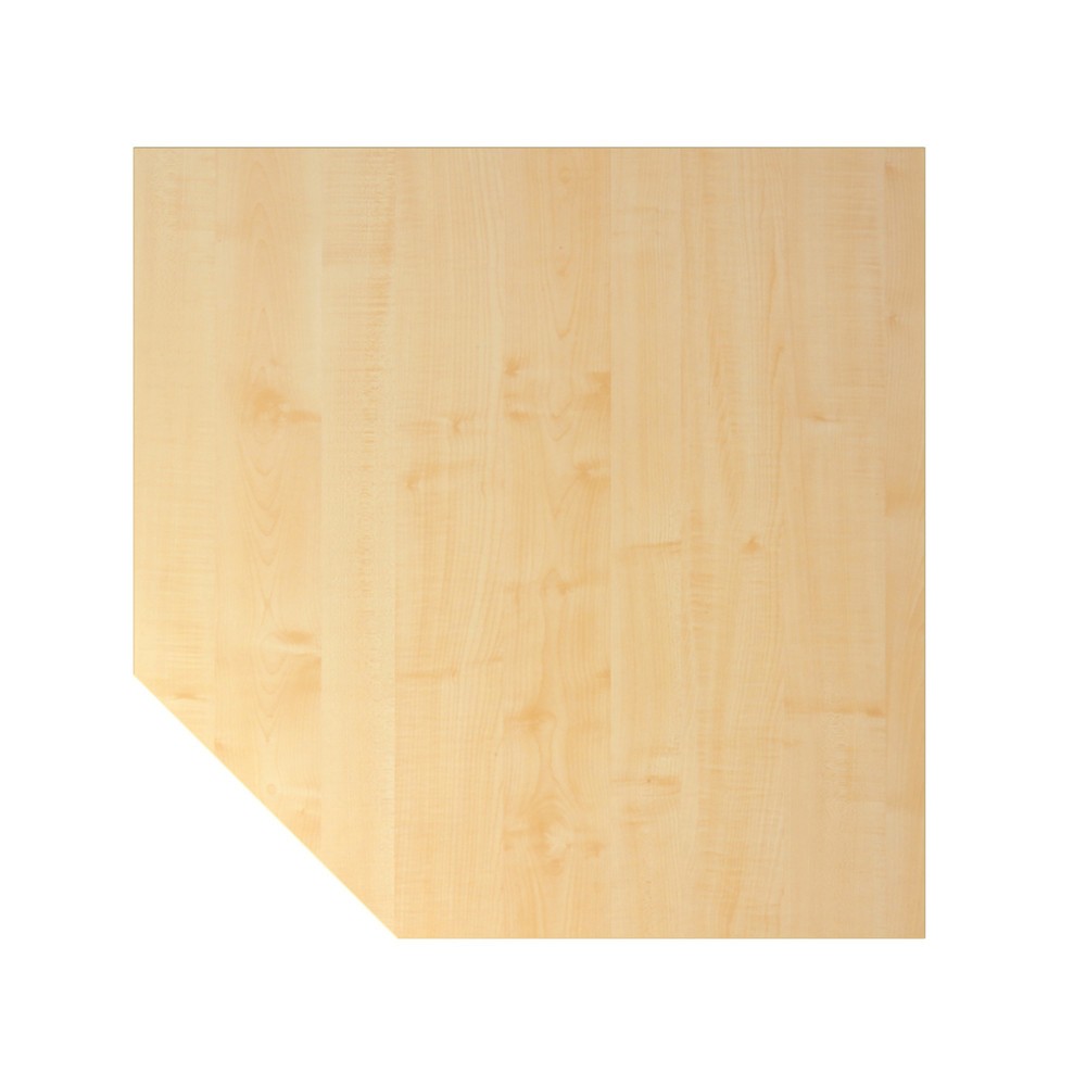 Produktabbildung: Hammerbacher Verkettungsplatte für Schreibtisch mit Memoryschalter, Trapezform, BxT 1.200 x 1.200 mm, Buche