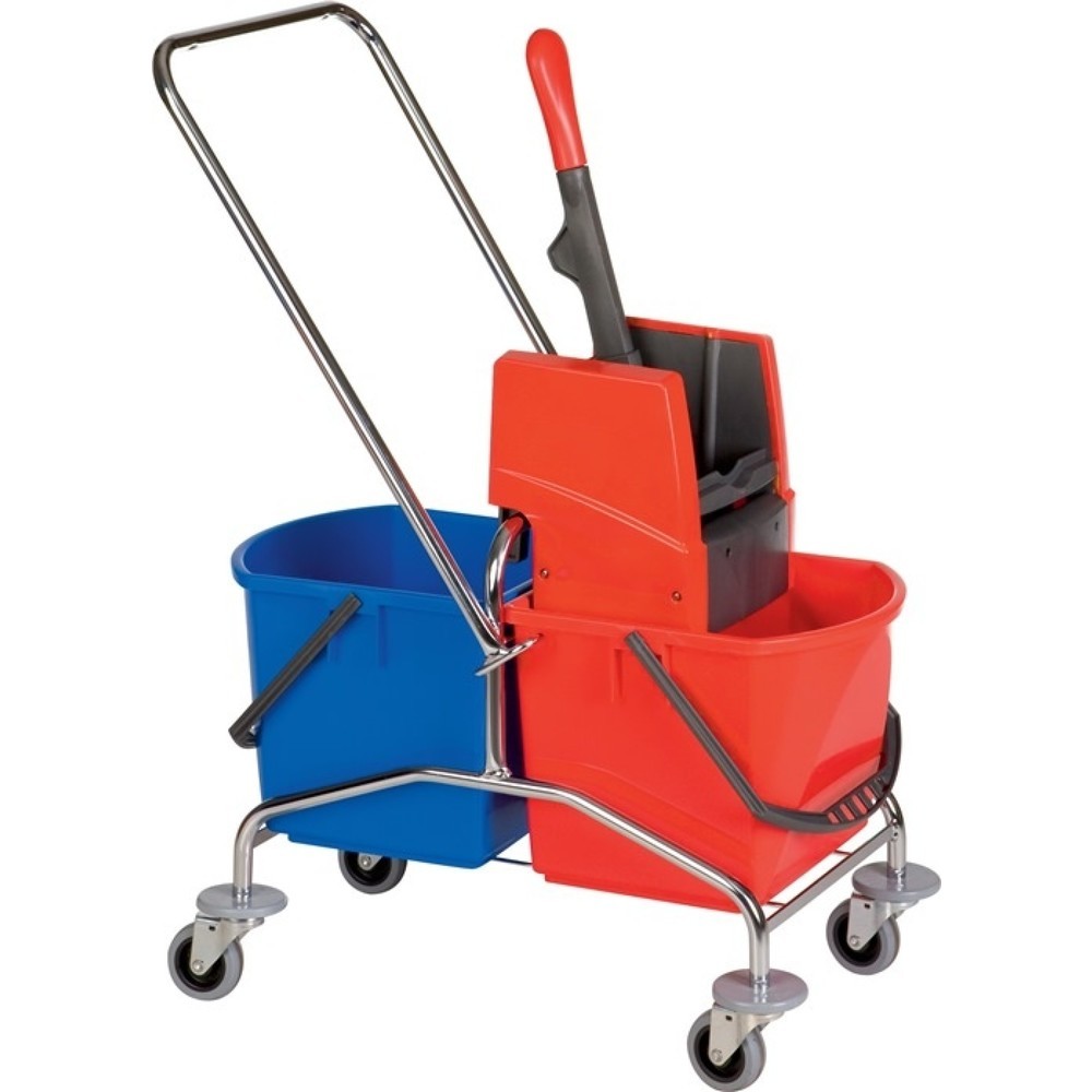Produktabbildung: VERMOP Reinigungswagen Eimer 2 x 17l u.Presse STA