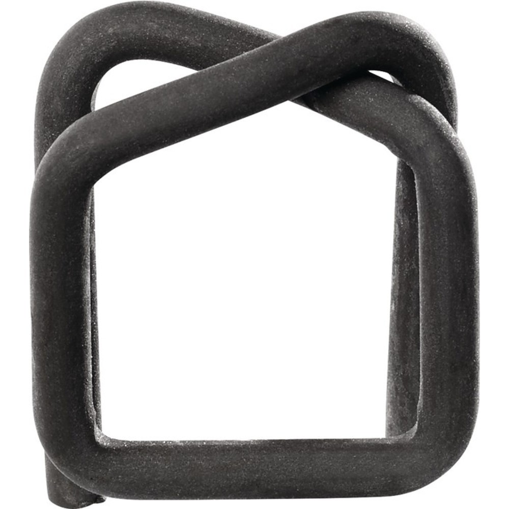 Produktabbildung: Verschlussklemme, für PES-Umreifungsbänder, Breite 13 mm Stahl, 1000 St./Krt., phosphatiert