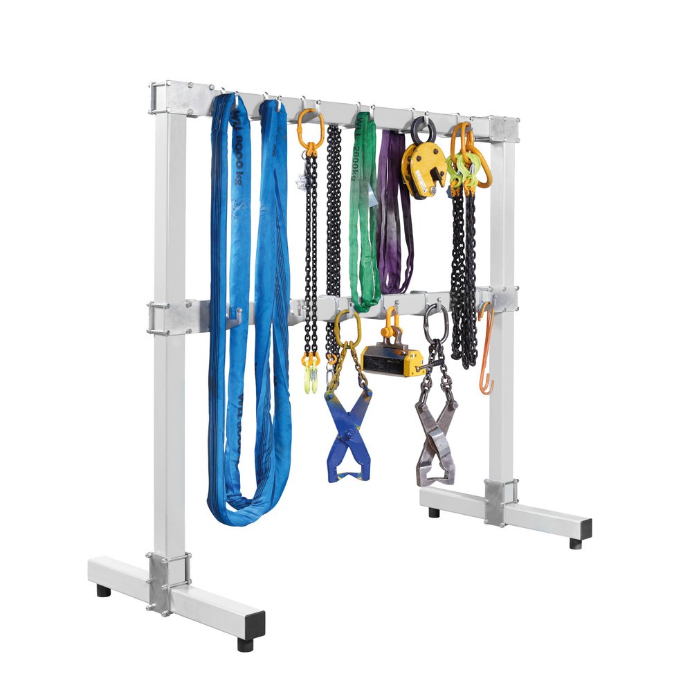 Produktabbildung: VETTER® Anschlagmittel-Garderobe, stationär, HxBxT 1.830 x 1.890 x 900 mm, lichtgrau