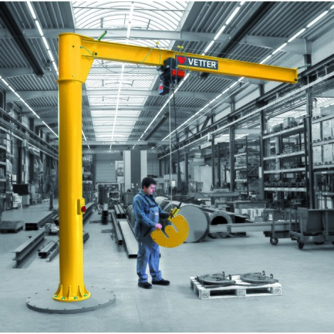 VETTER Schwenkkran inkl. LIFTKET Elektrokettenzug, Säulenausführung