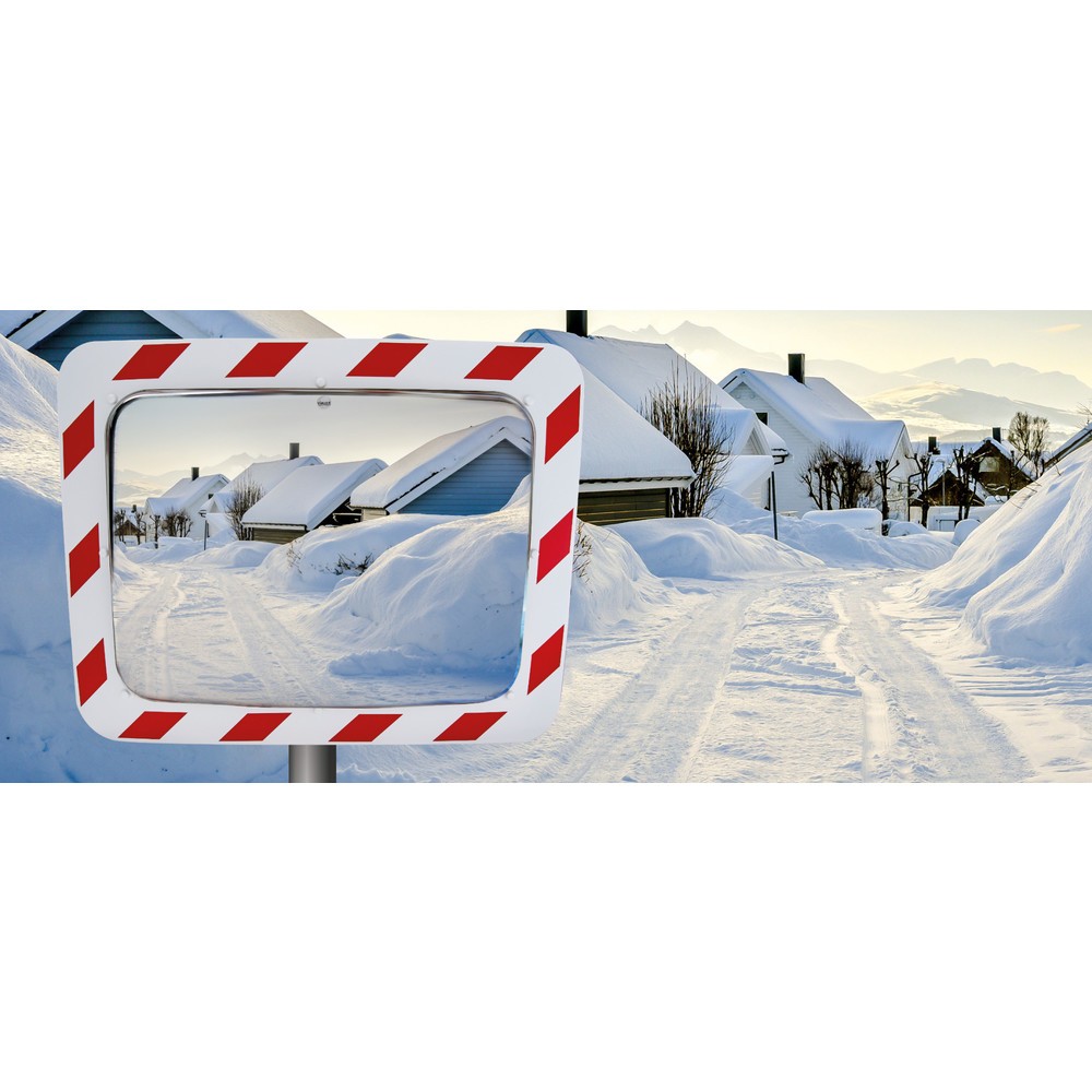 Produktabbildung Nr. 2: Vialux® Edelstahlspiegel, beschlagfrei, frostgeschützt, rechteckig, HxB 600 x 800 mm