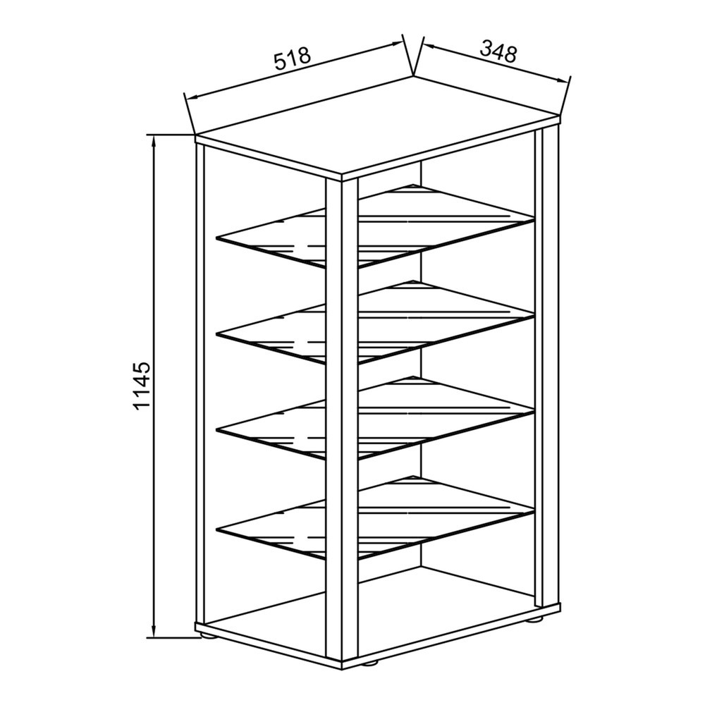 Produktabbildung Nr. 4: Vitrine à poser Glasol III, blanc