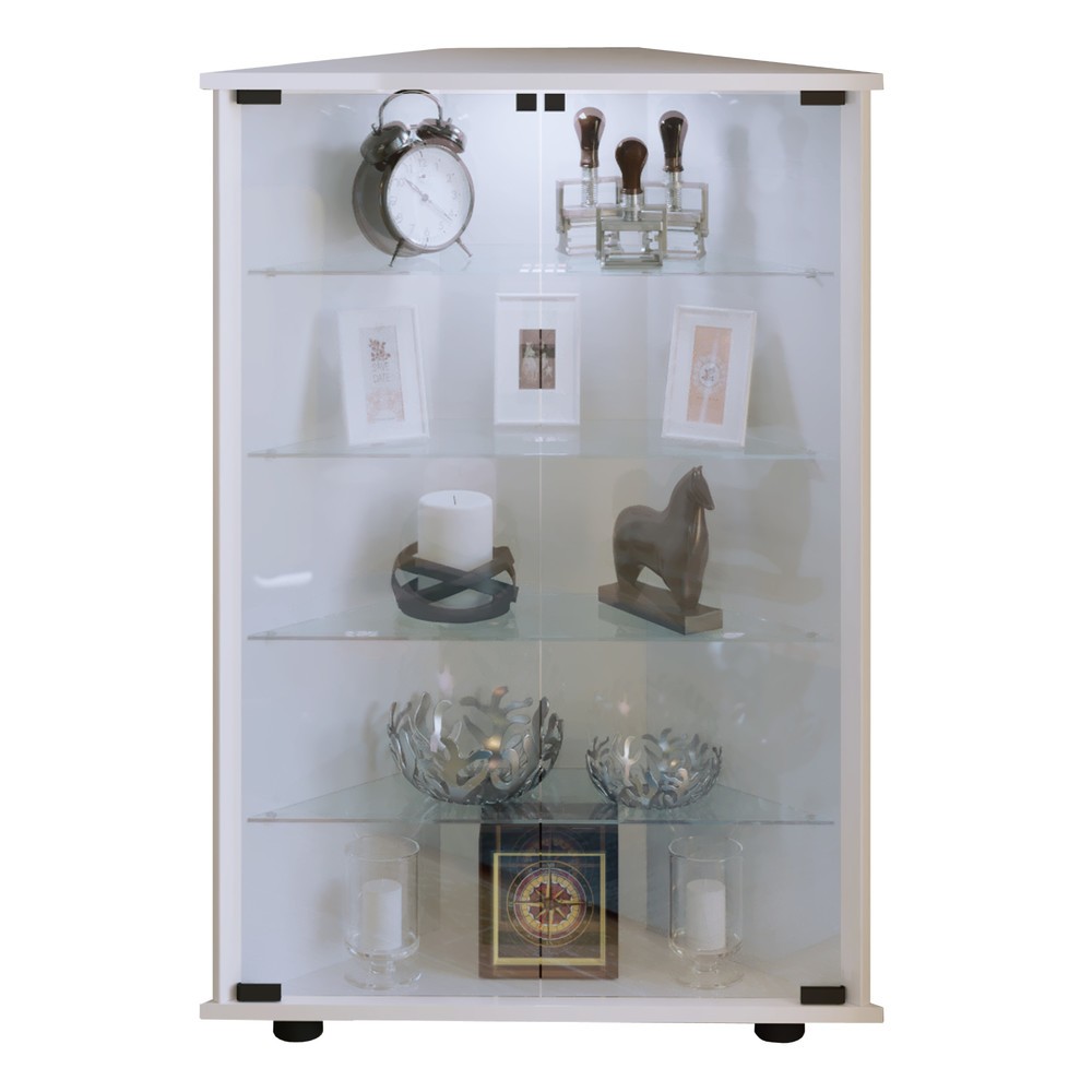 Illustration du produit: Vitrine à poser Jecka avec éclairage, blanche