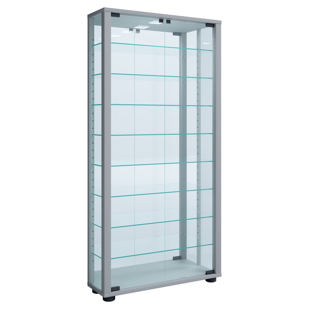 Produktabbildung Nr. 1: Vitrine Lumo Maxi avec miroir, éclairage à LED inclus, couleur argent