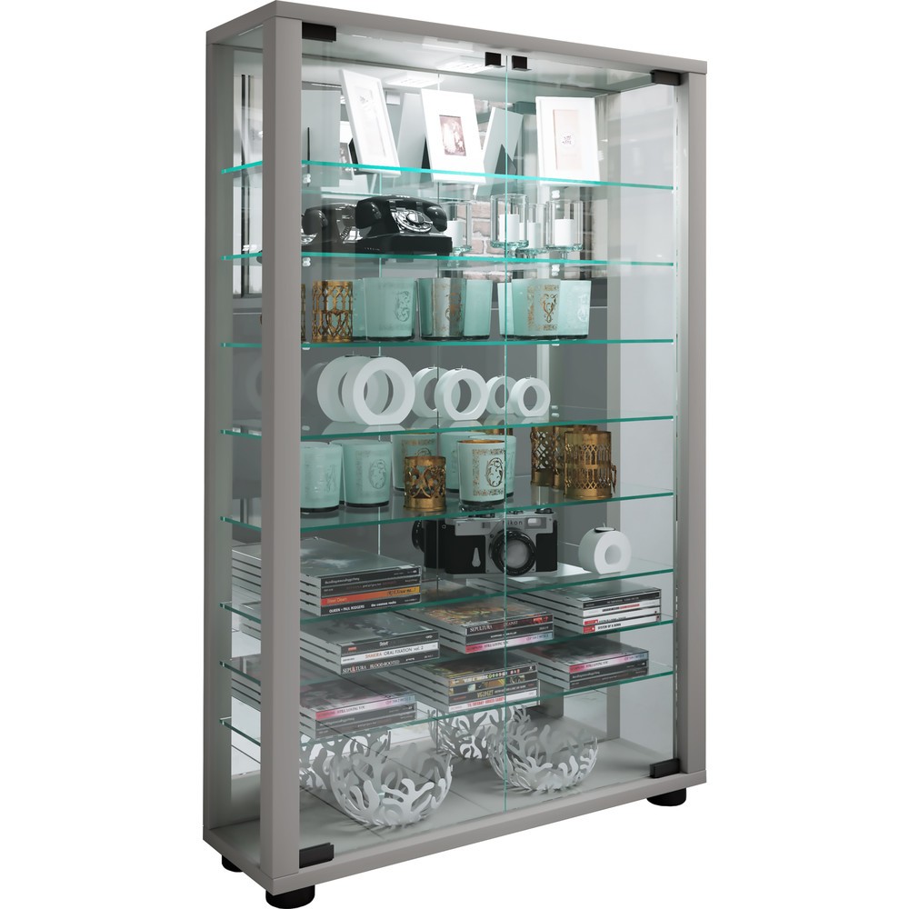 Produktabbildung Nr. 5: Vitrine Lumo Mini avec miroir, éclairage à LED inclus, couleur argent