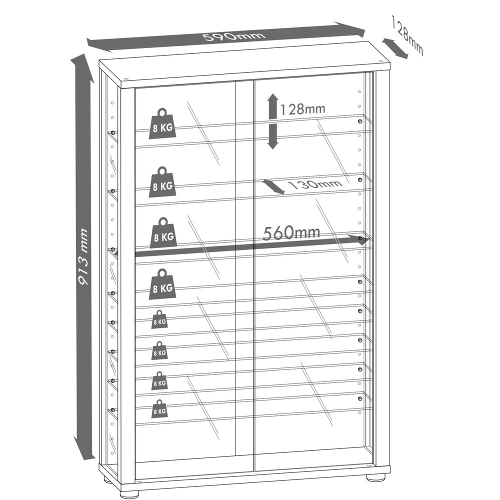 Produktabbildung Nr. 2: Vitrine à poser Lumo Mini, hêtre