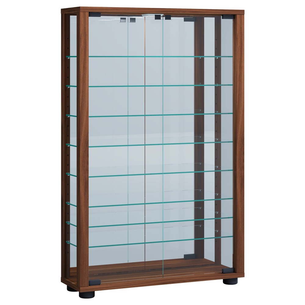 Produktabbildung Nr. 1: Vitrine Lumo Mini avec miroir, éclairage à LED inclus, cœur de noyer