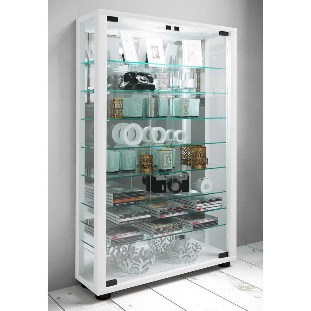 Produktabbildung Nr. 3: Vitrine à poser Lumo Mini avec miroir, blanc
