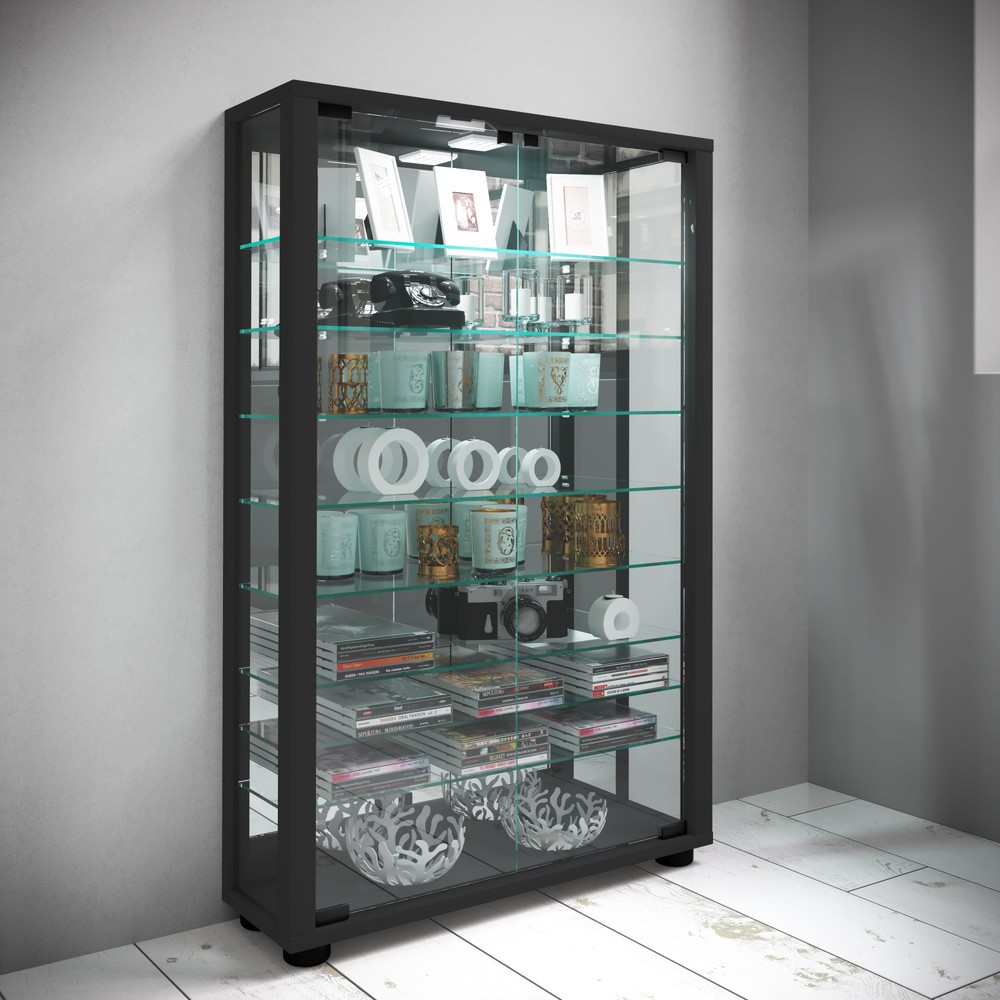 Produktabbildung Nr. 4: Vitrine Lumo Mini avec miroir, éclairage à LED inclus, noir
