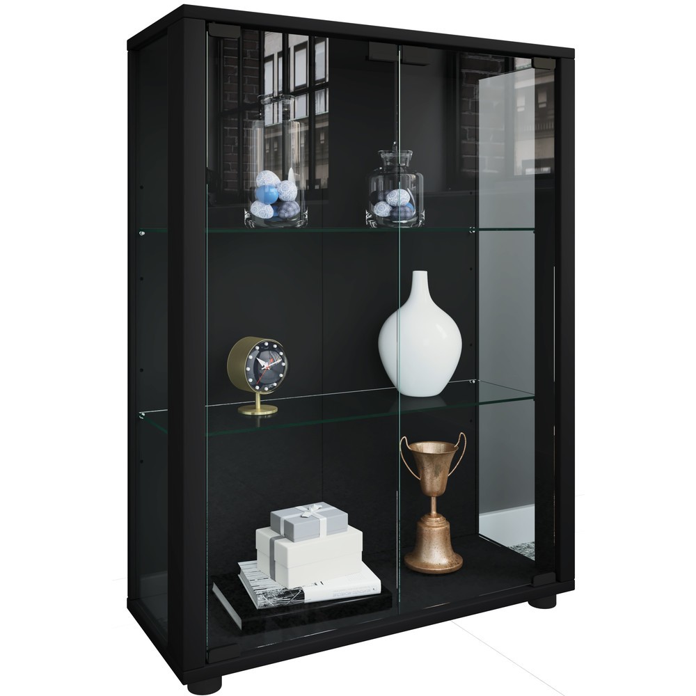 Produktabbildung Nr. 1: Vitrine à poser Sintalo, éclairage à LED inclus, noire