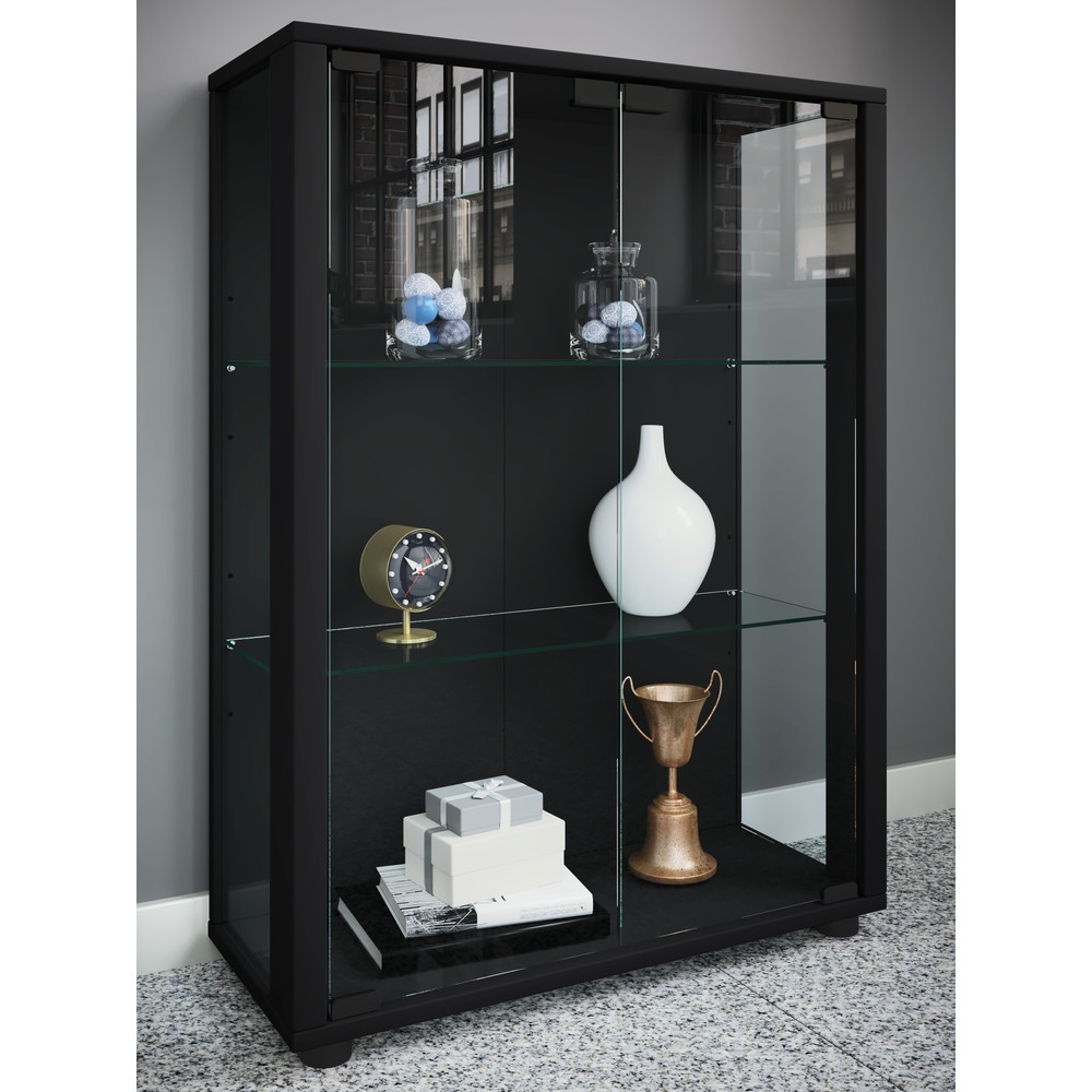 Produktabbildung Nr. 3: Vitrine à poser Sintalo, éclairage à LED inclus, noire