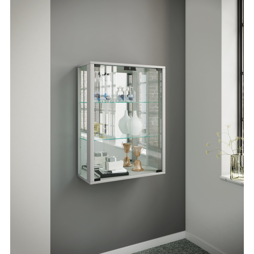 Produktabbildung Nr. 4: Vitrine murale Udina avec miroir, éclairage à LED inclus, couleur argent