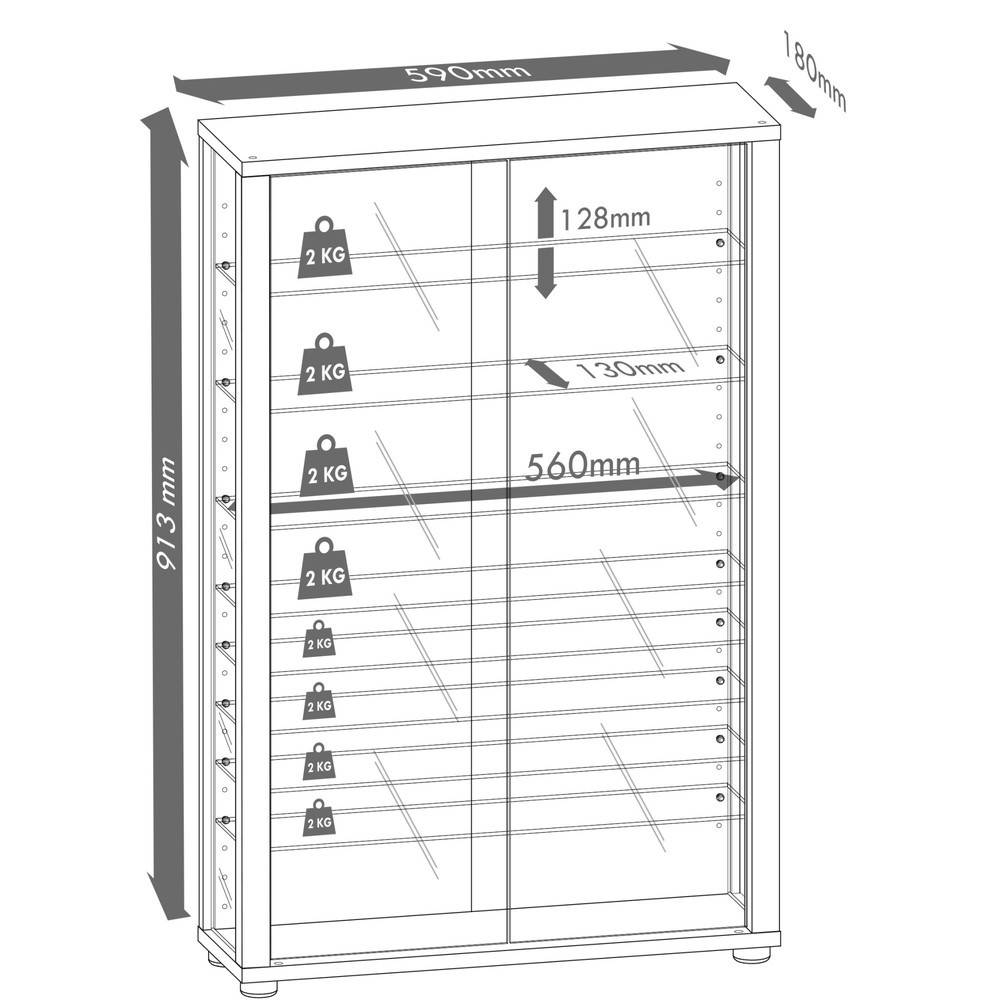 Produktabbildung Nr. 4: Vitrine murale Vitrosa Mini, hêtre