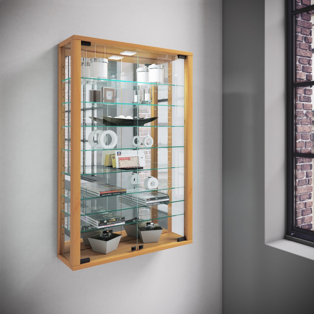 Produktabbildung Nr. 4: Vitrine murale Vitrosa Mini avec miroir, hêtre