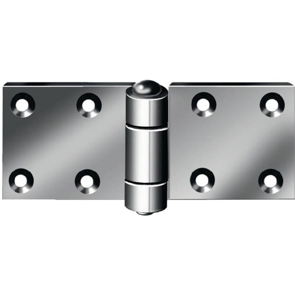 Illustration du produit: VORMANN Scharnier, Stärke 4 mm Stahl, Höhe 50 mm Breite 130 mm, blau verzinkt gerollt