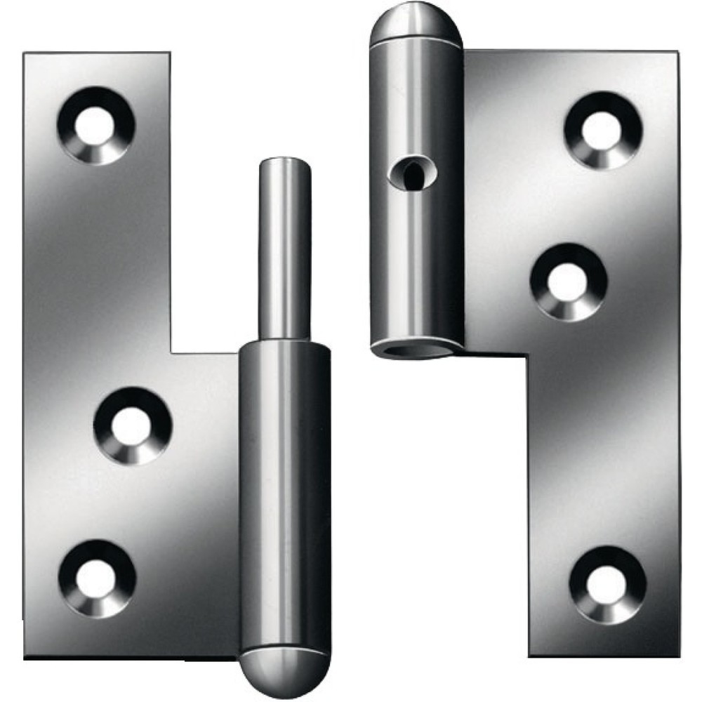 Illustration du produit: VORMANN Türaufschraubband, 80x72 mm DIN rechts, Stahl rechts, blau verzinkt fester Stift